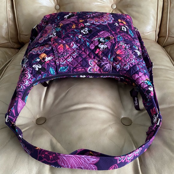 Disney x Vera Bradley Backpack/Shoulder Bag Mickey Mouse Paisley Floral Purple - Picture 8 of 15